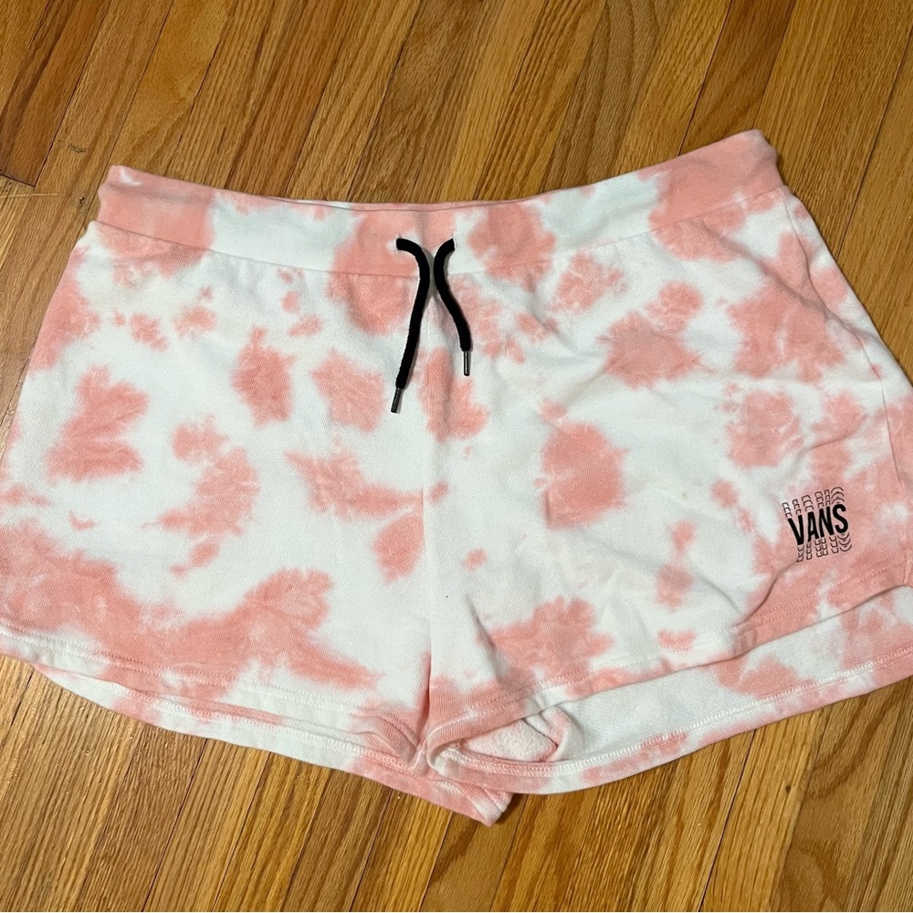 NWOT Vans Pink & White Tie Dye Cotton Shorts Size XL